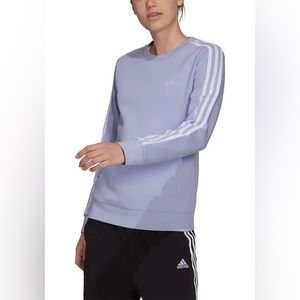 NWT Women’s Adidas 3-Stripe Fleece Crew Sweatshirt Size L